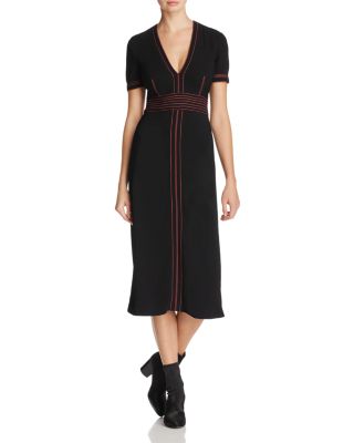 Burberry Benni Topstitched Midi Dress | Bloomingdale's Women