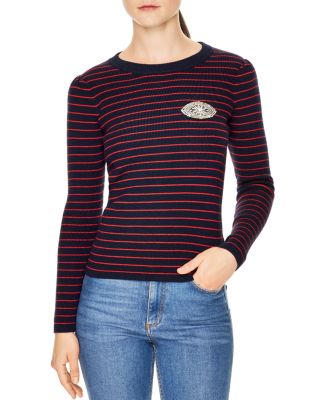 Sandro Ivory Embellished Sweater 