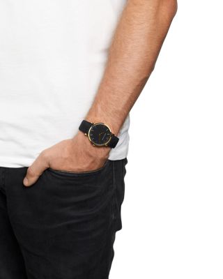 Larsson & JenningsLugano Watch, 40mm Gold Black Leather Larsson & Jennings | Accessories | Larsson Jennings Lugano  main image 2