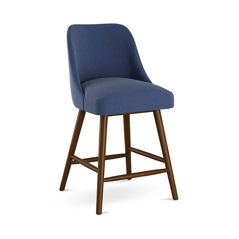 Sparrow & Wren Anita Velvet Bar Stool - 100% Exclusive In Regal Ocean