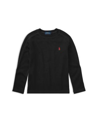Ralph Lauren Boys' Waffle-Knit Long-Sleeve Tee Little Kid