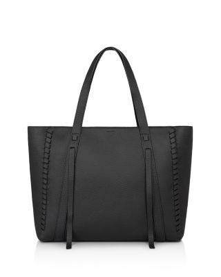 All Saints Ray East West Woven Pebbled outlet Leather Tote Bag