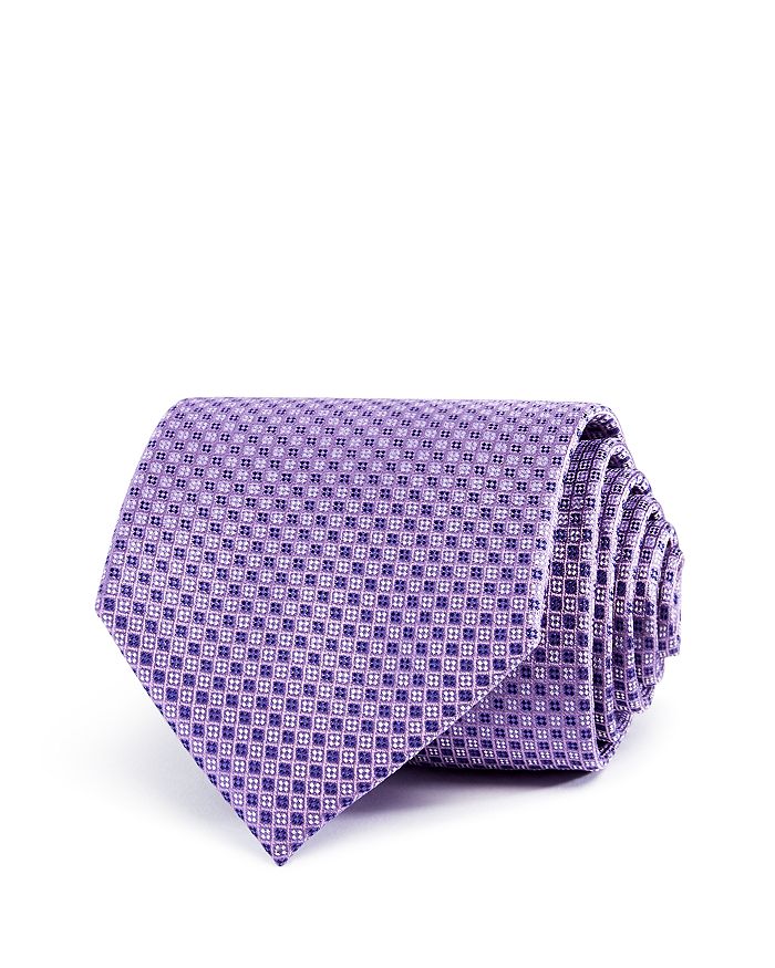 The Men's Store At Bloomingdale's Micro Grid Classic Tie - 100% Exclusive In Light Blue