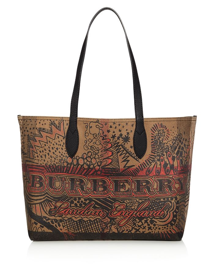 Burberry London Coated Canvas Doodle Tote Bloomingdale s