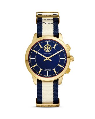 Tory Burch ToryTrack Collins Two-Tone Hybrid Smartwatch, 38mm |  Bloomingdale's
