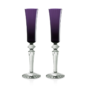 Baccarat Mille Nuits Flutissimo, Set Of 2 In Purple