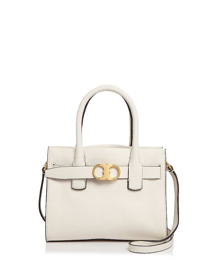 Tory Burch Women's Gemini Link Canvas Tote, New Ivory Gemini Link, Off  White, Stripe, One Size
