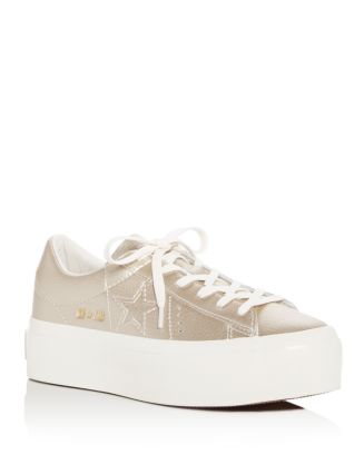 one star platform suede low top