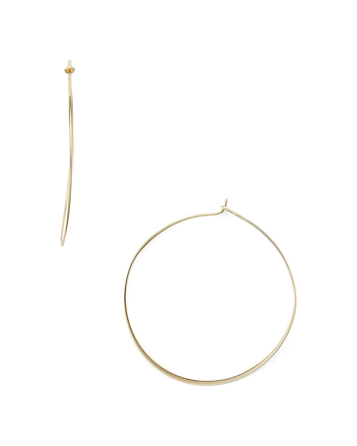 Aqua Sterling Silver Large Hoop Earrings - Exclusive