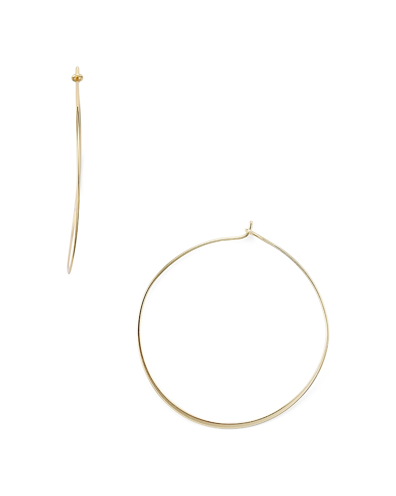 Aqua Sterling Silver Large Hoop Earrings - Exclusive