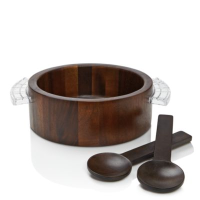 Orrefors Street Salad Bowl with Servers