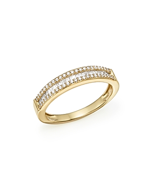 Bloomingdale's Diamond Round & Baguette Band in 14K Yellow Gold, 0.25 ct. t.w. - 100% Exclusive