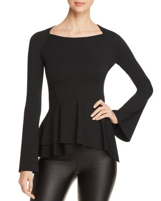 donna karan peplum top