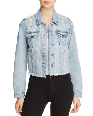 sunset & spring embellished denim jacket