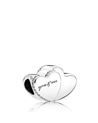 Pandora - Sterling Silver & Cubic Zirconia Two Hearts Charm
