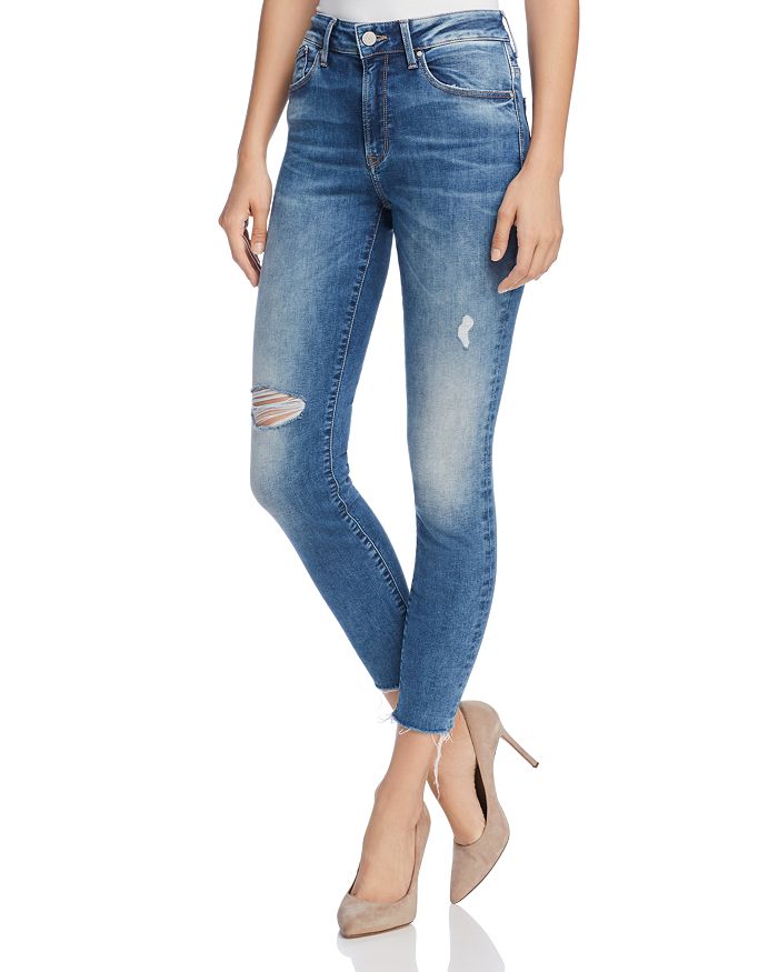 Mavi Alissa Ankle High Rise Super Skinny Jeans in Shaded Random Nolita ...