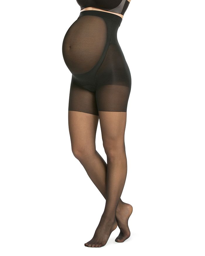 Spanx Luxe Leg Footless Tights In Black.
