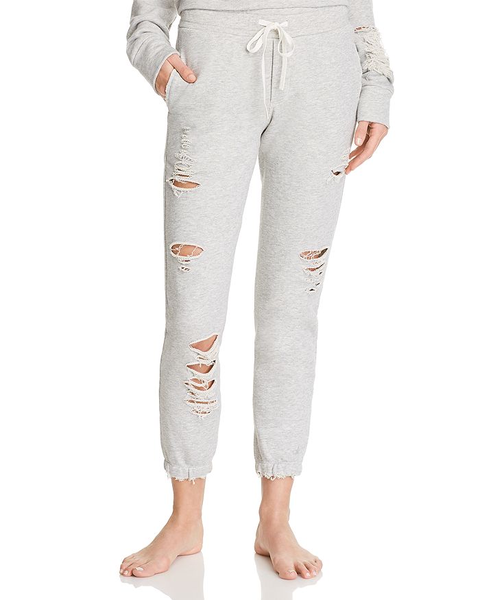 Alo Yoga Ripped Sweatpants (anthracite/distressed Holes) Women's Casual  Pants in Gray