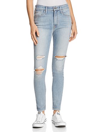 Levi's 721 High Rise Skinny Jeans in Worn and Torn | Bloomingdale's