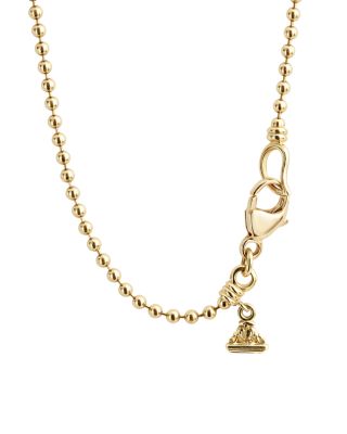 Caviar Gold Collection 18K Gold Ball Pendant Necklace, 30"