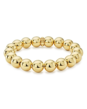 Lagos Caviar Gold Collection 18K Gold Beaded Bracelet, 12mm