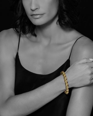 Caviar Gold Collection 18K Gold Beaded Bracelet, 12mm