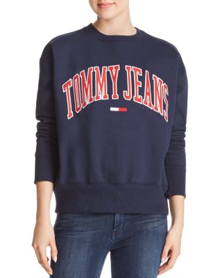 tommy jeans embroidered sweatshirt