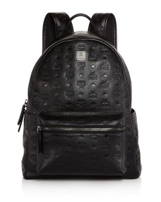 mcm backpack monogram ottomar leather black