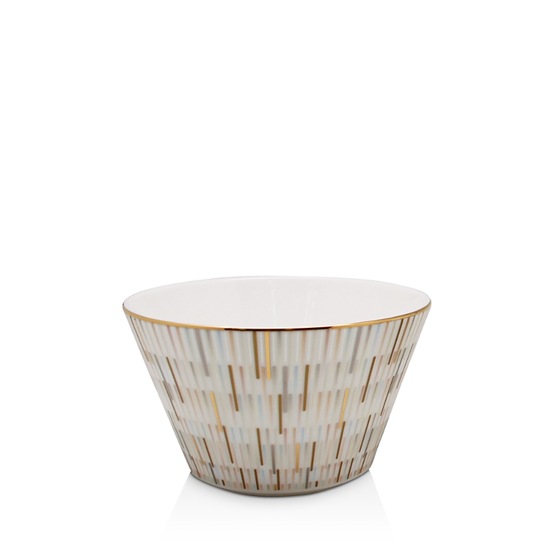Prouna Luminous Bone China Fruit And Dessert Bowl In Gold