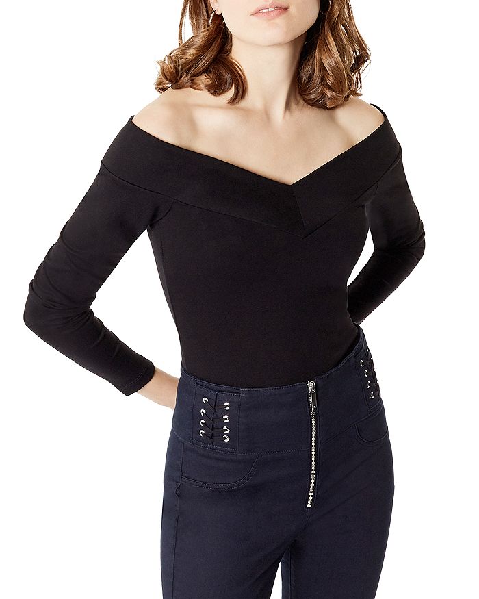 KAREN MILLEN Off the Shoulder Top Bloomingdale s