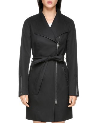Mackage Estella Leather Trimmed Trench Coat | Bloomingdale's