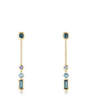 David Yurman - 18K Yellow Gold Novella Drop Earrings with Gemstones & Diamonds