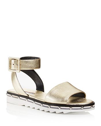 Charles David Women's Shimmy Leather Ankle Strap Sandals | Bloomingdale's