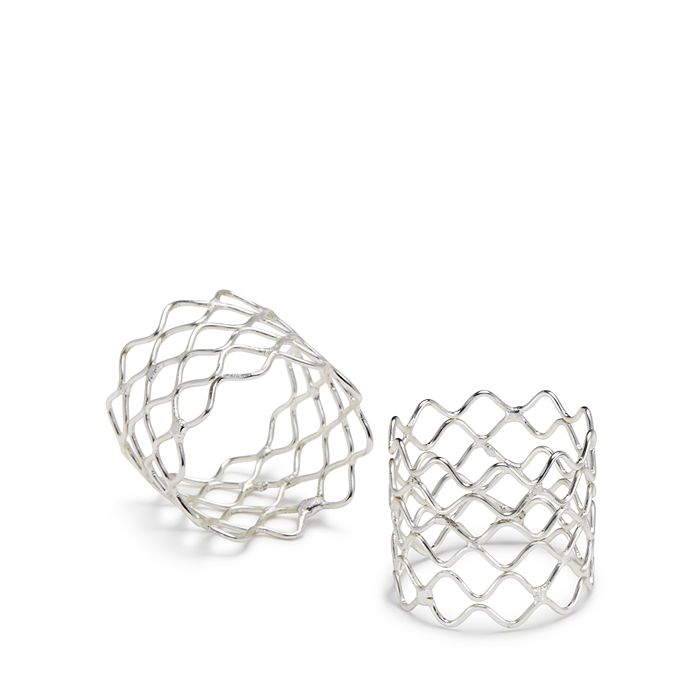 Shop Aman Imports Netted Brass Napkin Ring - 100% Exclusive In Silver