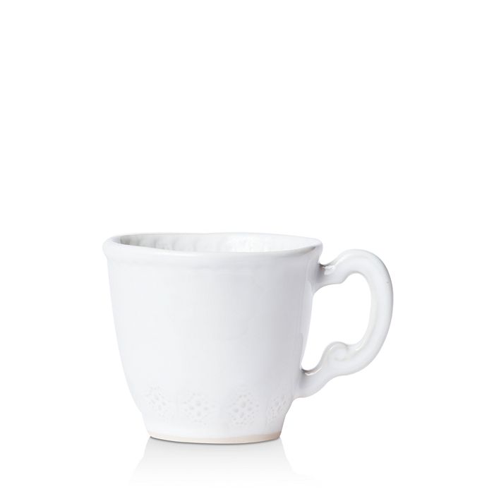 Vietri Incanto Lace Stoneware Mug In White