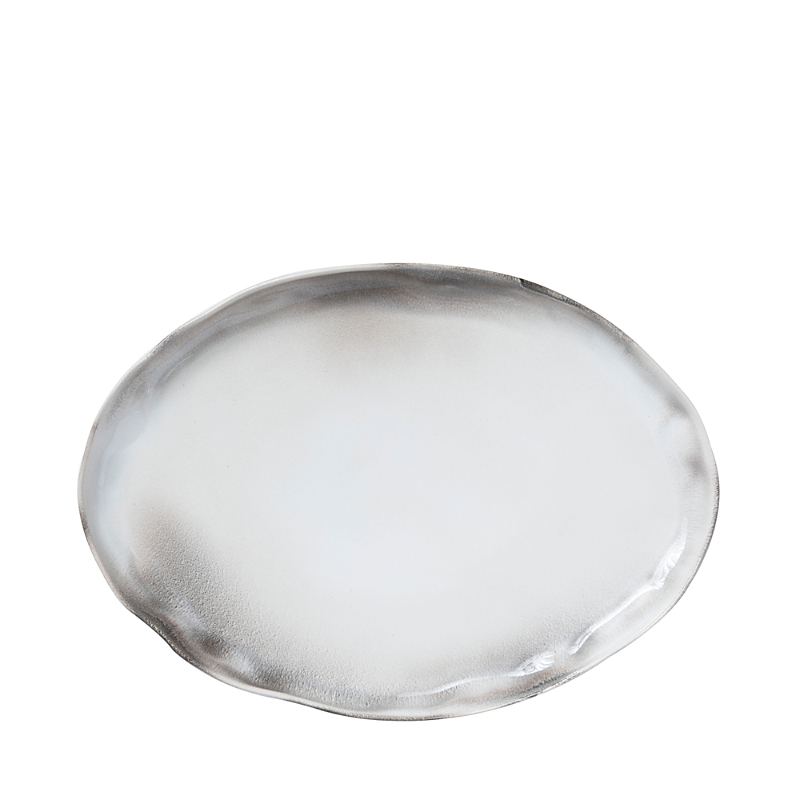Vietri Aurora Large Oval Platter In Gray