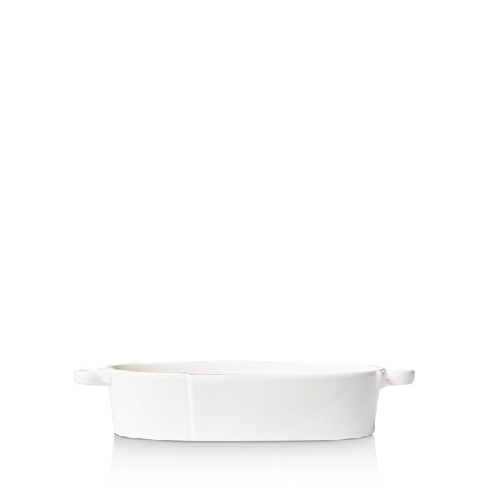 Vietri Lastra Collection Handled Oval Baker In Natural