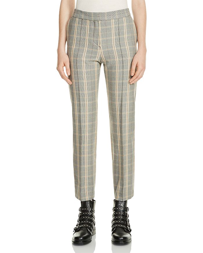 Maje plaid pants discount