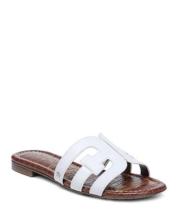 sam edelman bay leather flat slides
