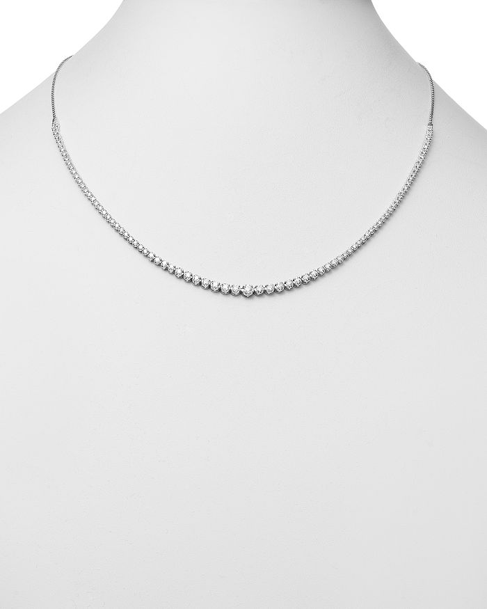 Shop Bloomingdale's Diamond Graduated Bolo Necklace In 14k White Gold, 2.50 Ct. T.w.- 100% Exclusive