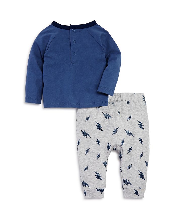 Shop Bloomie's Boys' Lightning Print Shirt & Jogger Pants Set Baby - 100% Exclusive In Blue