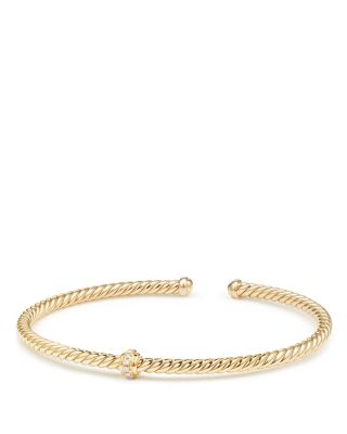 David Yurman Renaissance Center Station Bracelet with Diamonds in 18K Gold