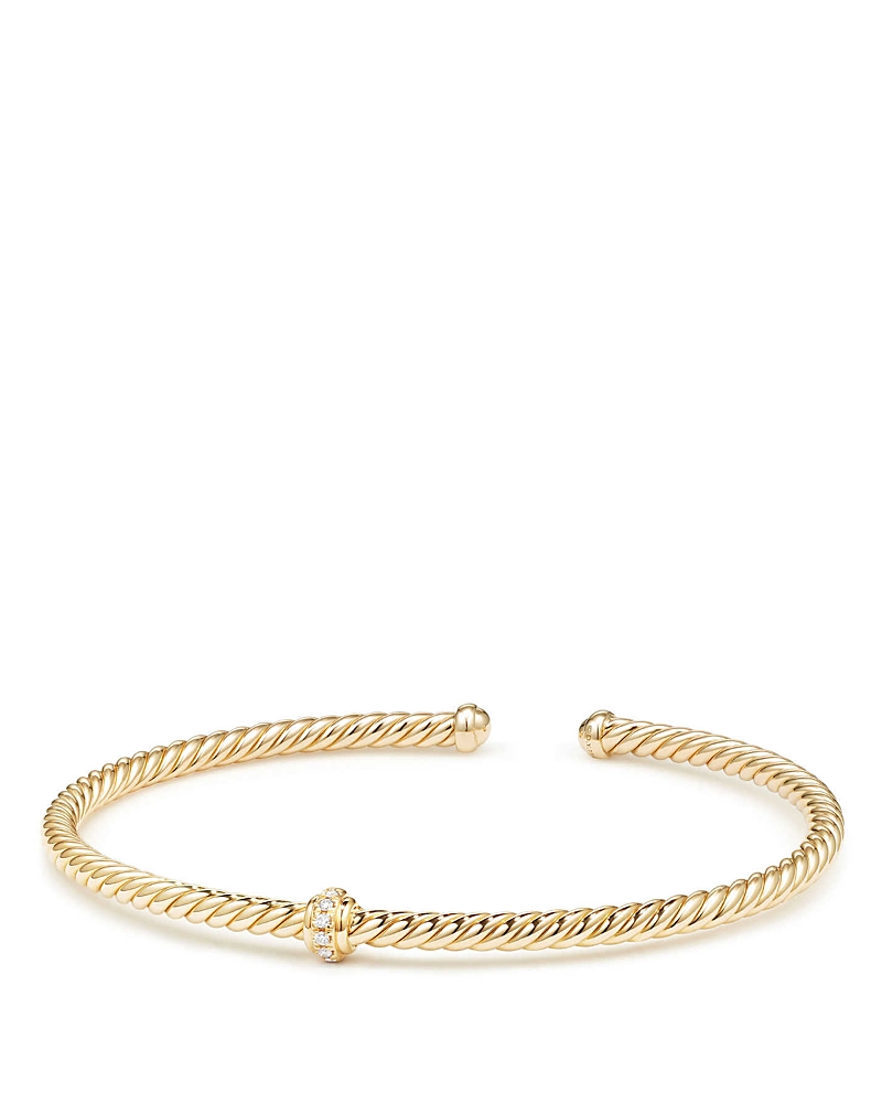 David Yurman Renaissance Center Station Bracelet with Diamonds in 18K Gold
