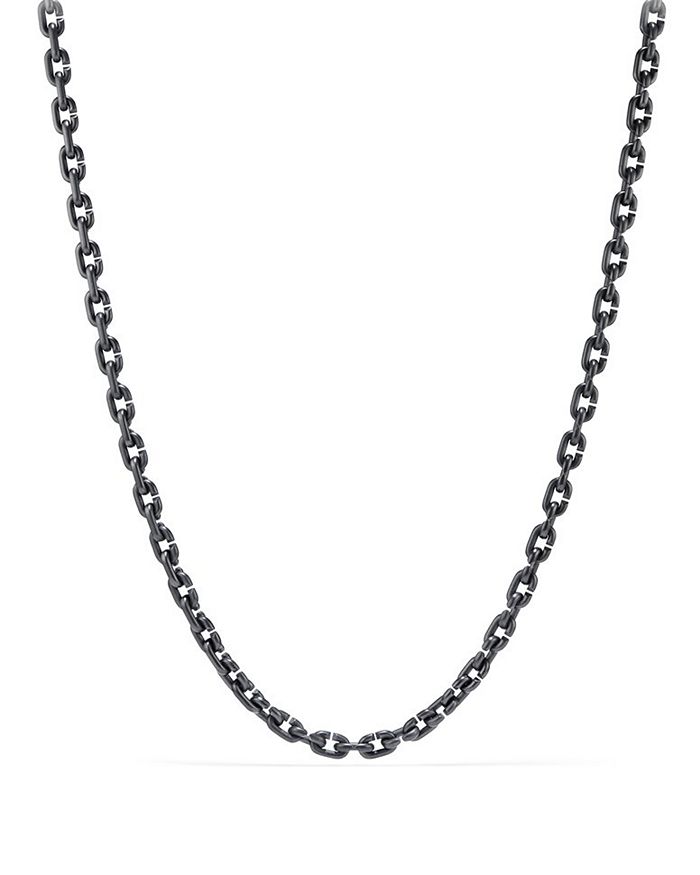 David Yurman Chain Link Narrow Necklace with Black Titanium, 26 ...