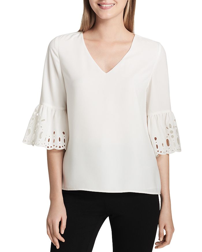 Calvin klein ruffle sleeve top store