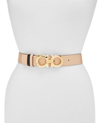 white and gold ferragamo belt