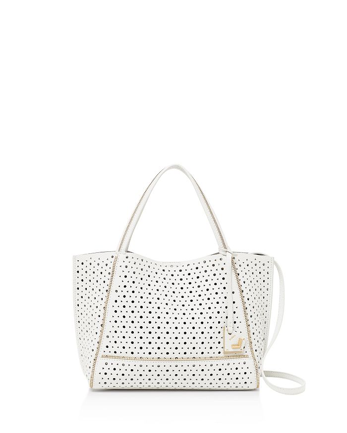 Botkier Soho Bite Size Leather Tote In Chalk/gold