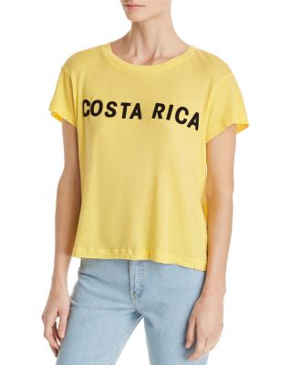 costa rica graphic cotton tee in yellow
