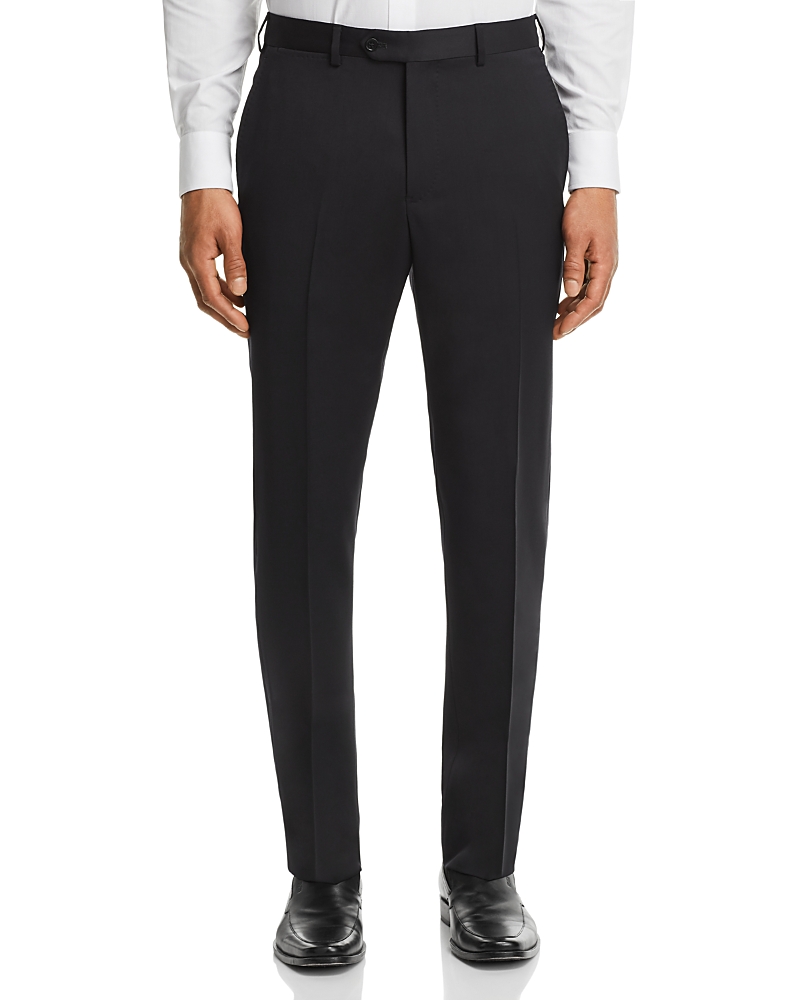 Emporio Armani G Line Tonal Stripe Stretch Wool Pants In Navy