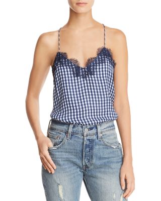 CAMI NYC - Gingham Silk Camisole Top
